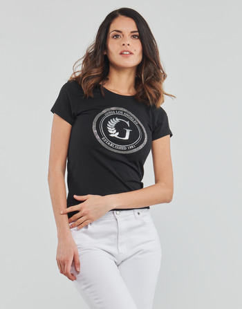 Abbigliamento Donna T-shirt maniche corte Guess SS G CREST LOGO R3 Nero