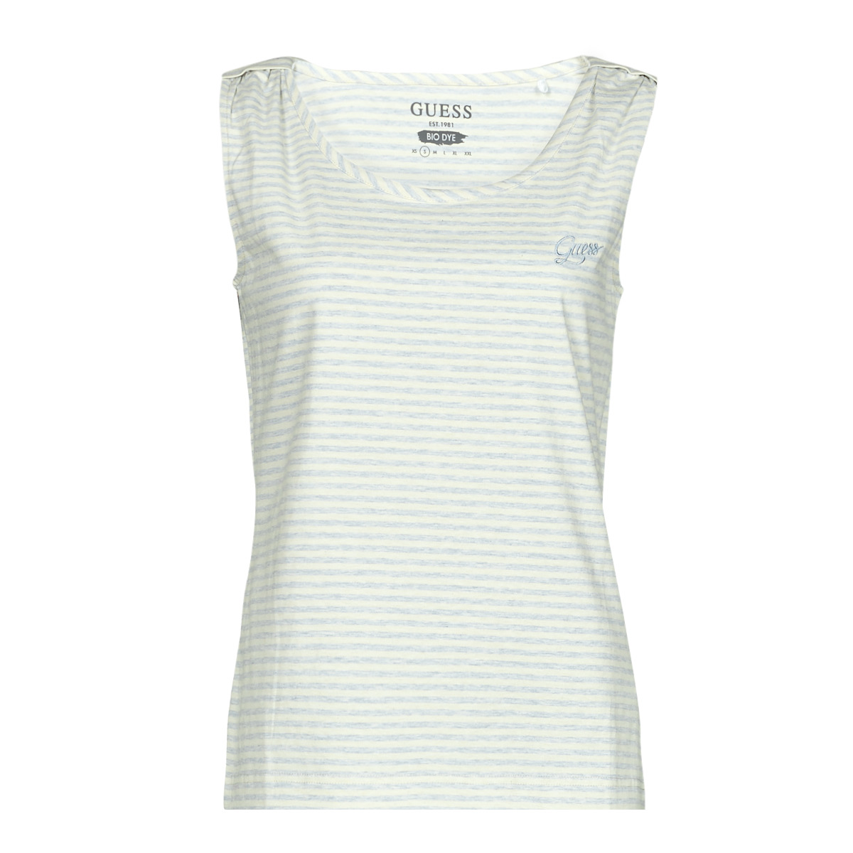 Abbigliamento Donna Top / T-shirt senza maniche Guess SAMY TANK TOP Blu / Bianco