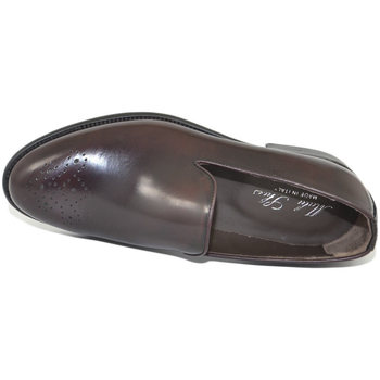 Image of Scarpe Malu Shoes Scarpe Mocassino uomo liscio classico vera pelle abrasivata bordeaux r