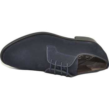 Scarpe Uomo Derby & Richelieu Malu Shoes Scarpe uomo stringate liscia vera pelle scamosciata blu made in Blu
