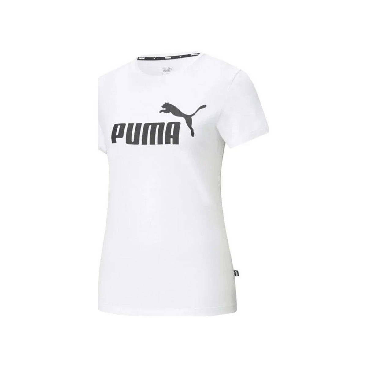 Abbigliamento Donna T-shirt maniche corte Puma Ess Logo Tee Bianco