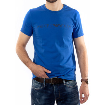 Abbigliamento Uomo T-shirt maniche corte Emporio Armani Classic face logo Blu