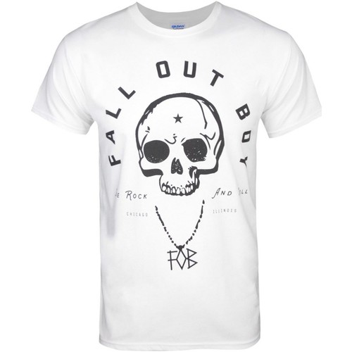 Abbigliamento Uomo T-shirts a maniche lunghe Fall Out Boy NS4014 Bianco