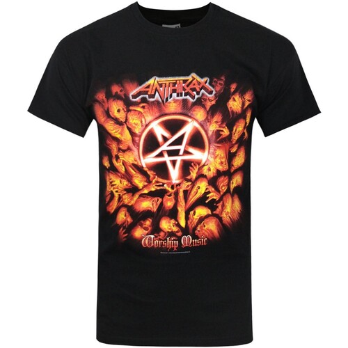 Abbigliamento Uomo T-shirts a maniche lunghe Anthrax Worship NS4030 Nero