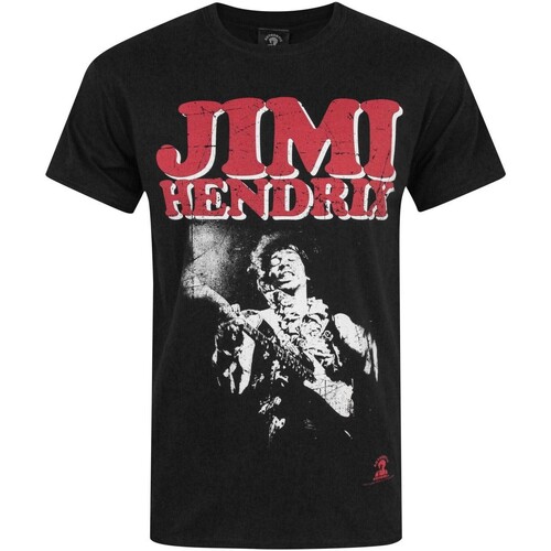 Abbigliamento Uomo T-shirts a maniche lunghe Jimi Hendrix NS4102 Nero