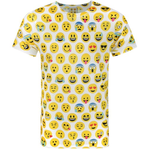 Abbigliamento Uomo T-shirts a maniche lunghe Emoticon NS4113 Bianco