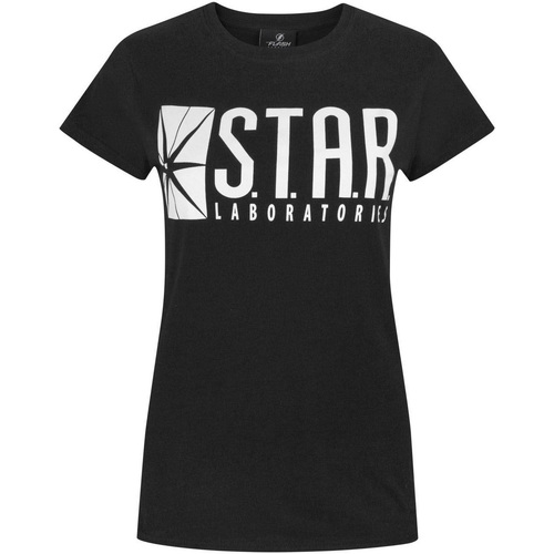 Abbigliamento Donna T-shirts a maniche lunghe Flash Tv Star Laboratories Nero