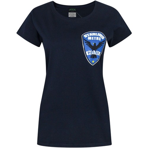 Abbigliamento Donna T-shirts a maniche lunghe Arrow Starling City Metro Police Blu