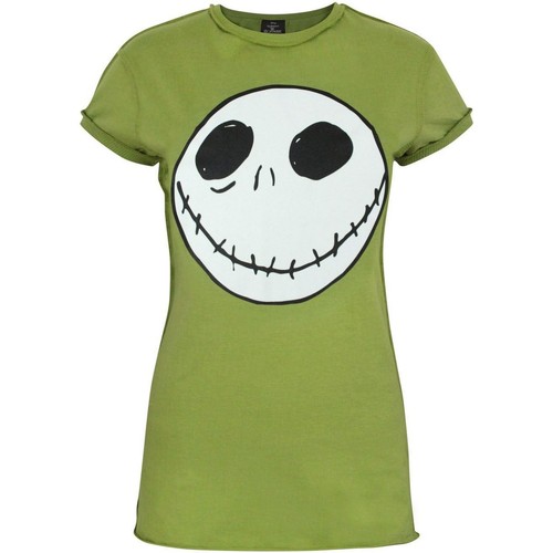 Abbigliamento Donna T-shirts a maniche lunghe Nightmare Before Christmas NS4240 Verde