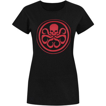 Abbigliamento Donna T-shirt maniche corte Marvel  Nero