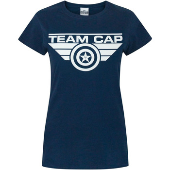 Abbigliamento Donna T-shirts a maniche lunghe Captain America  Blu