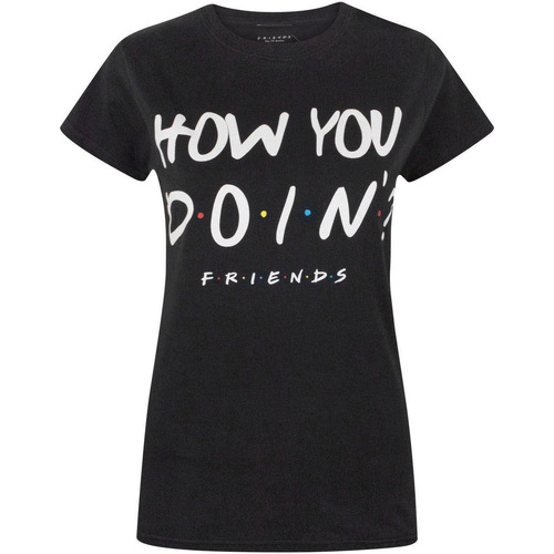 Abbigliamento Donna T-shirts a maniche lunghe Friends How You Doin Nero