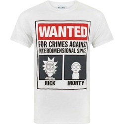 Abbigliamento Uomo T-shirts a maniche lunghe Rick And Morty Wanted Bianco
