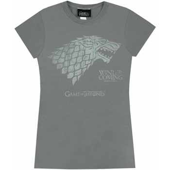 Abbigliamento Donna T-shirts a maniche lunghe Game Of Thrones Winter Is Coming Grigio