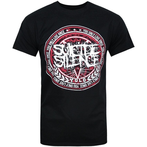 Abbigliamento Uomo T-shirts a maniche lunghe Suicide Silence Yolo Nero
