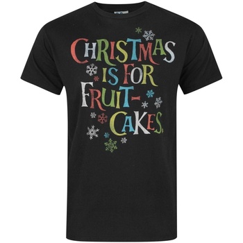 Abbigliamento Uomo T-shirts a maniche lunghe Junk Food Christmas Is For Fruit-Cakes Nero