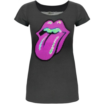 Abbigliamento Donna T-shirts a maniche lunghe Amplified Pixel Lick Grigio