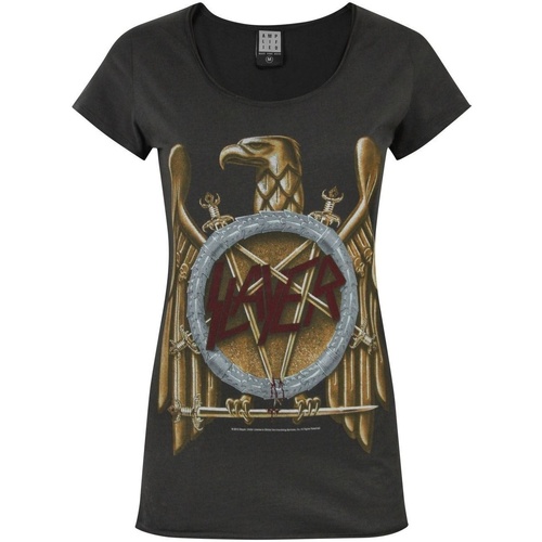 Abbigliamento Donna T-shirts a maniche lunghe Amplified Eagle Grigio