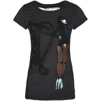 Abbigliamento Donna T-shirts a maniche lunghe Amplified  Grigio