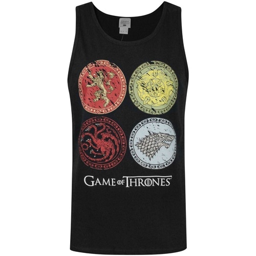 Abbigliamento Uomo Top / T-shirt senza maniche Game Of Thrones House Crests Nero