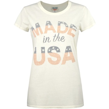 Abbigliamento Donna T-shirts a maniche lunghe Junk Food Made In The USA Bianco