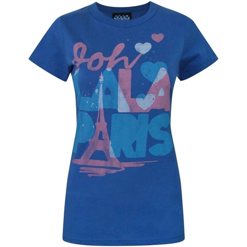 Abbigliamento Donna T-shirts a maniche lunghe Junk Food Ooh Lala Paris Blu