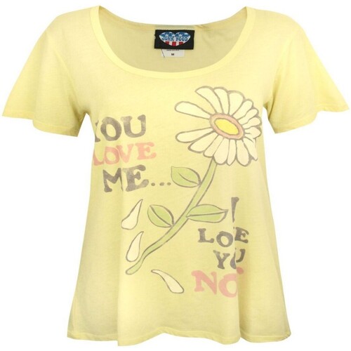 Abbigliamento Donna T-shirts a maniche lunghe Junk Food You Love Me I Love You Multicolore