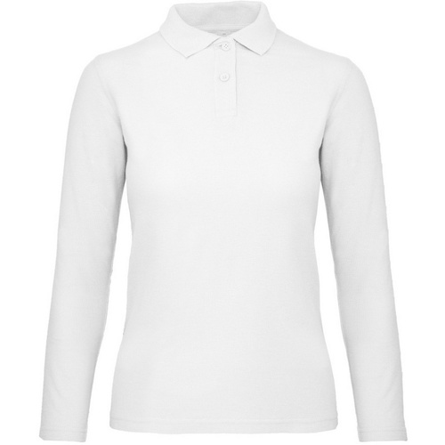 Abbigliamento Donna Polo maniche lunghe B And C ID.001 Bianco