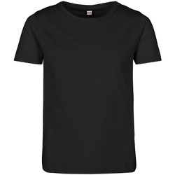 Abbigliamento Bambina T-shirt maniche corte Build Your Brand BY115 Nero