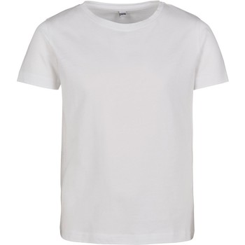 Abbigliamento Bambina T-shirt maniche corte Build Your Brand BY115 Bianco