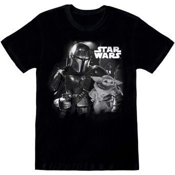 Abbigliamento T-shirts a maniche lunghe Star Wars: The Mandalorian HE344 Nero