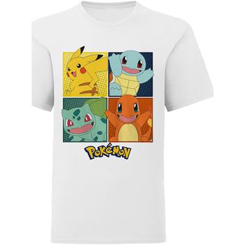 Abbigliamento Unisex bambino T-shirt maniche corte Pokemon  Bianco