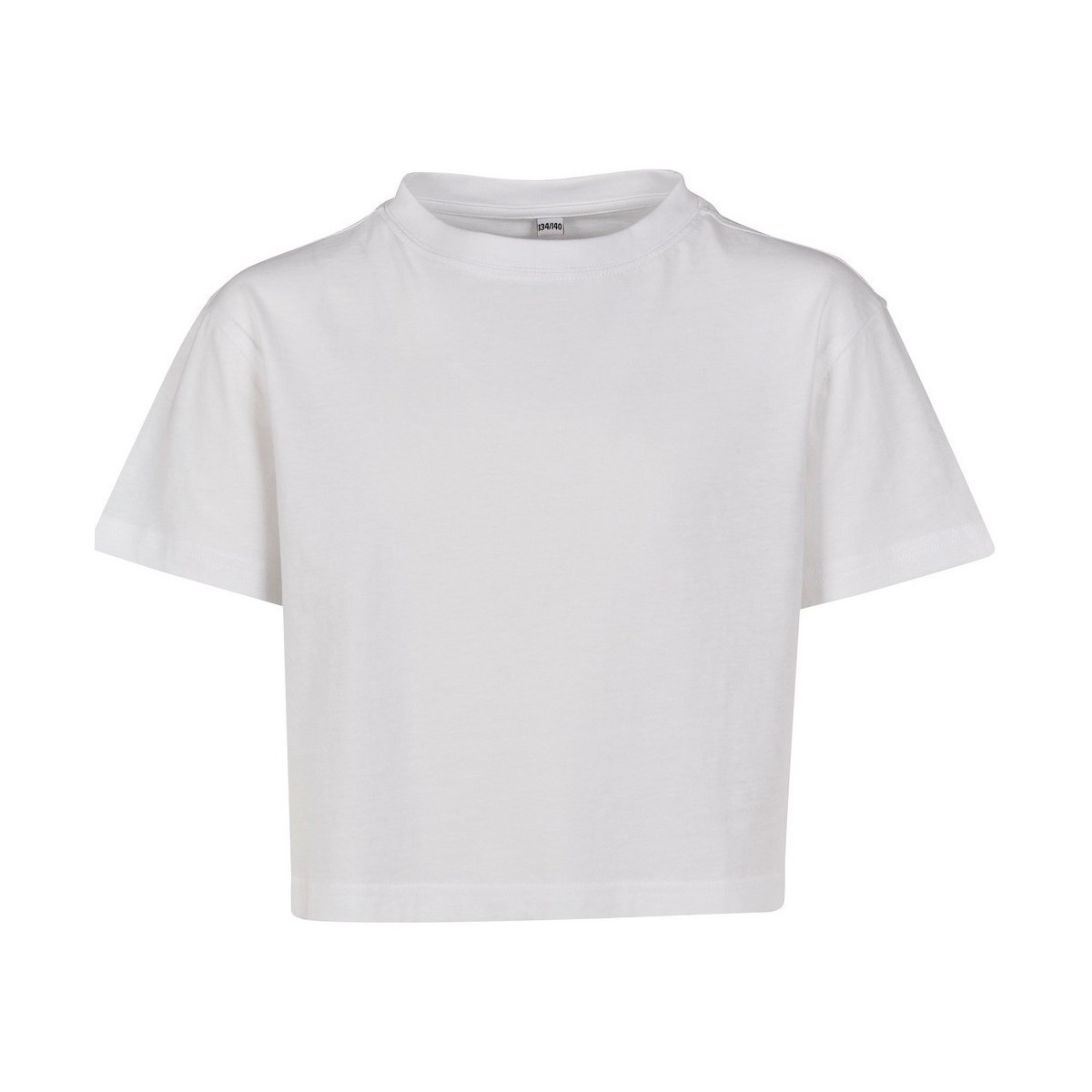 Abbigliamento Bambina T-shirts a maniche lunghe Build Your Brand BY114 Bianco