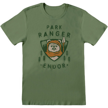 Abbigliamento T-shirts a maniche lunghe Disney Endor Park Ranger Verde