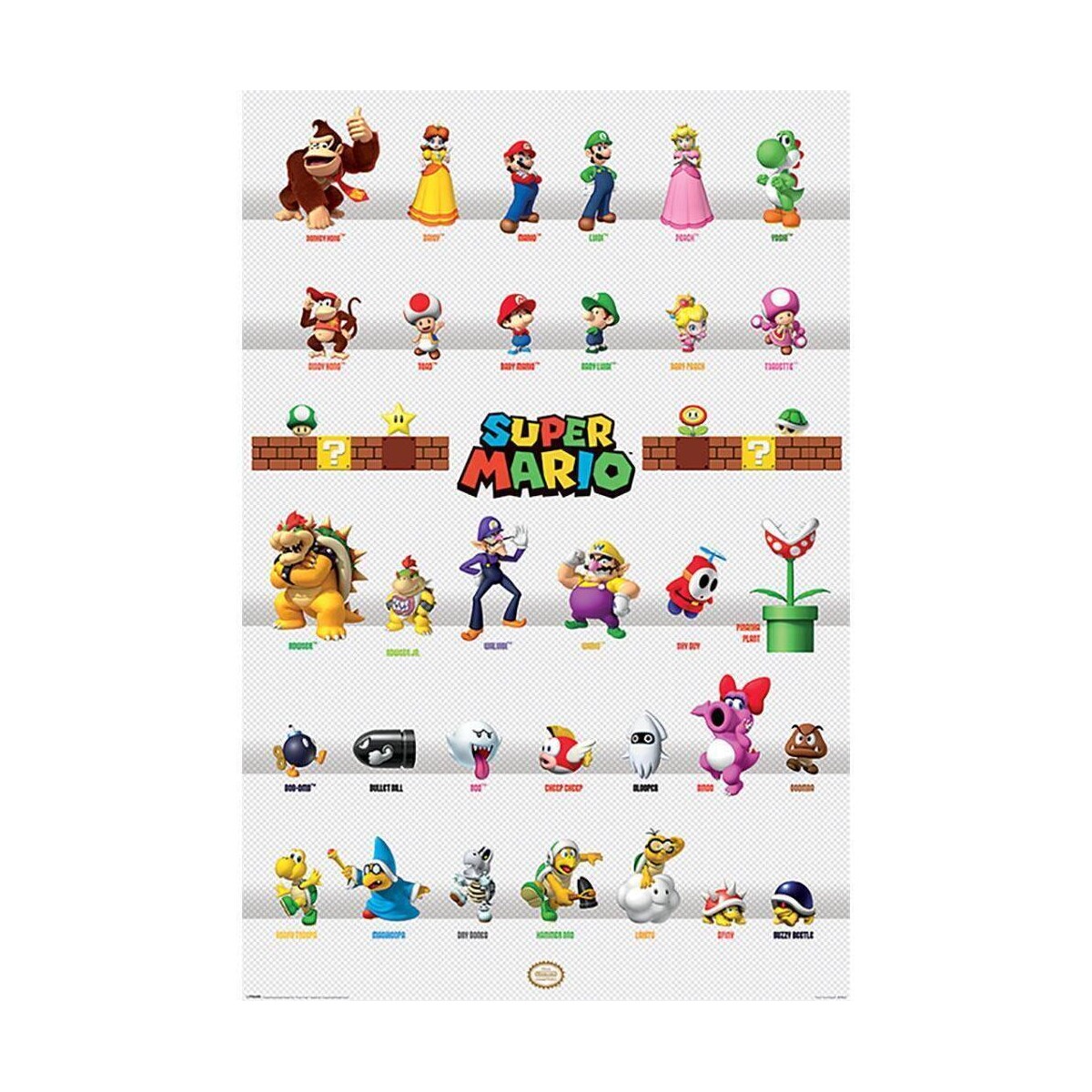 Casa Poster Super Mario TA4261 Multicolore