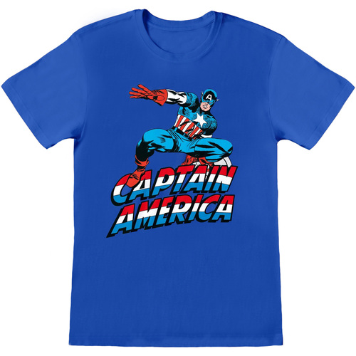 Abbigliamento T-shirts a maniche lunghe Captain America HE479 Blu