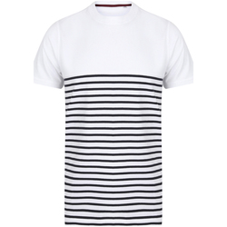 Abbigliamento T-shirts a maniche lunghe Front Row Breton Bianco