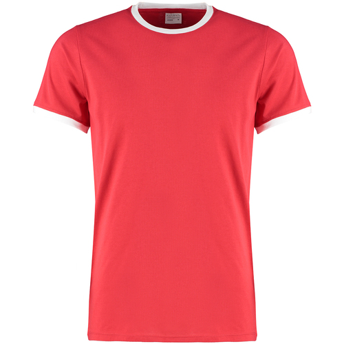 Abbigliamento Uomo T-shirts a maniche lunghe Kustom Kit Ringer Rosso