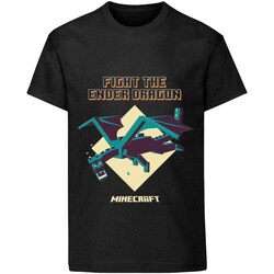 Abbigliamento Unisex bambino T-shirt maniche corte Minecraft HE484 Nero