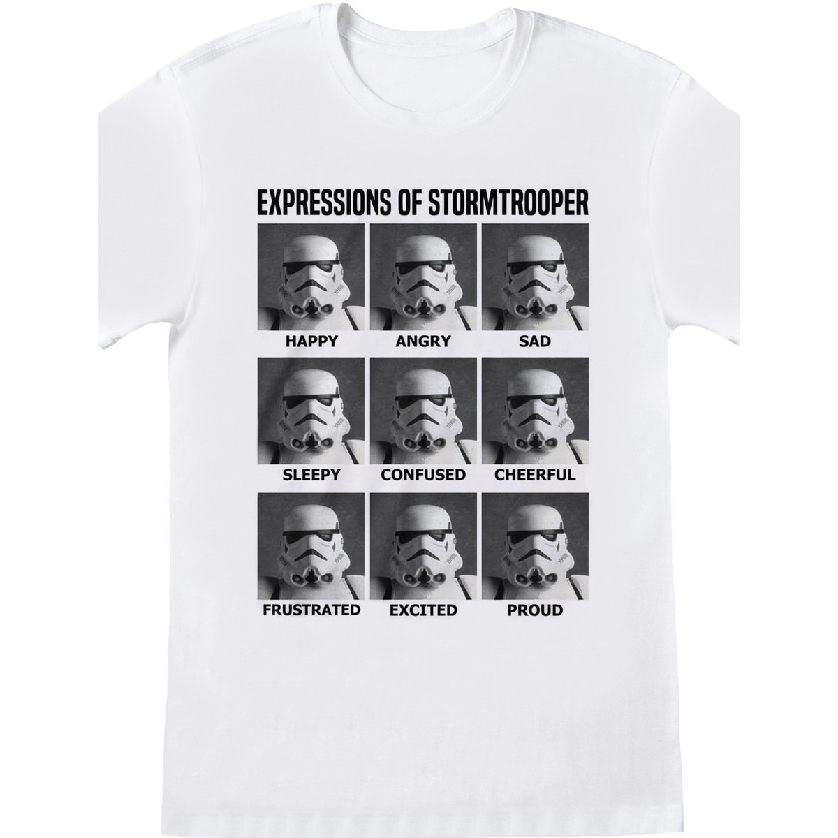 Abbigliamento T-shirts a maniche lunghe Disney Expressions Of Stormtrooper Bianco