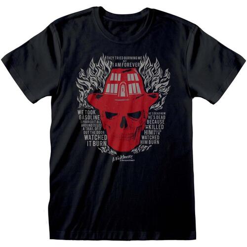Abbigliamento T-shirts a maniche lunghe Nightmare On Elm Street Skull Nero