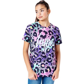 Abbigliamento Bambina T-shirts a maniche lunghe Hype Chic Animal Viola