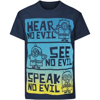 Abbigliamento Unisex bambino T-shirt & Polo Minions No Evil Blu
