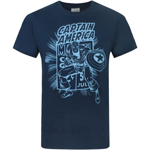 Abbigliamento Uomo T-shirts a maniche lunghe Captain America NS5041 Blu