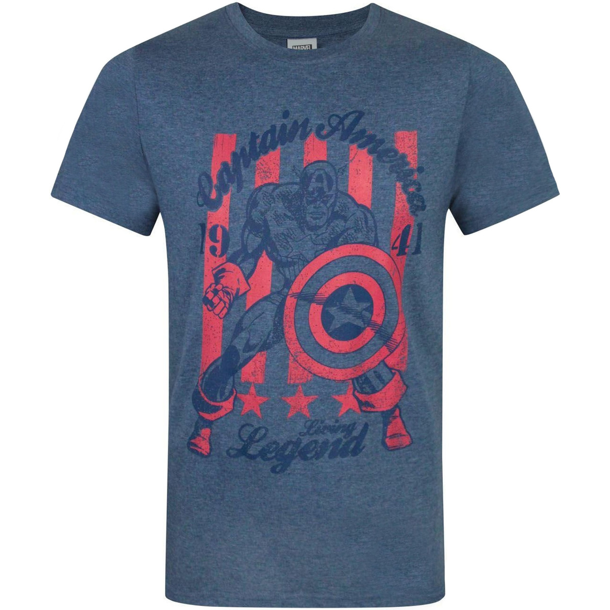 Abbigliamento Uomo T-shirts a maniche lunghe Captain America Living Legend Blu