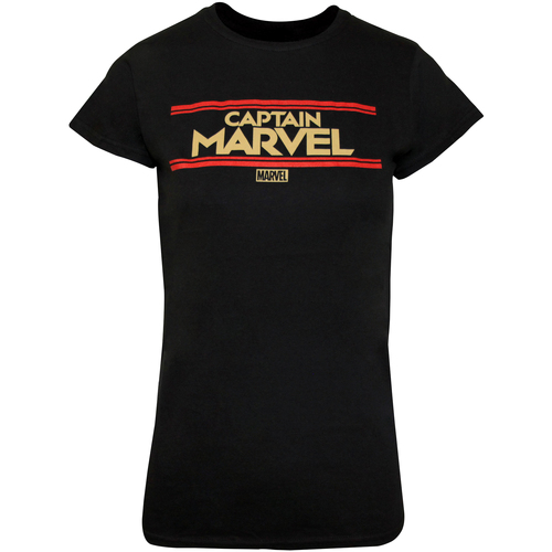 Abbigliamento Donna T-shirts a maniche lunghe Captain Marvel NS5387 Nero