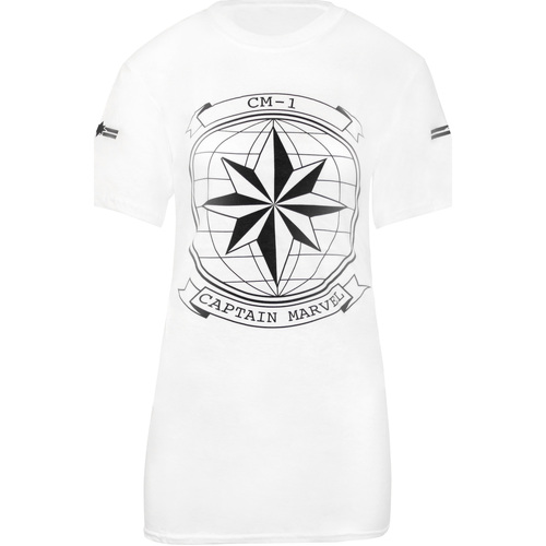 Abbigliamento Donna T-shirts a maniche lunghe Captain Marvel Star Insignia Nero