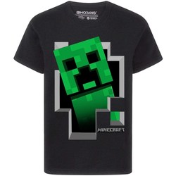 Abbigliamento Bambino T-shirts a maniche lunghe Minecraft Inside Nero