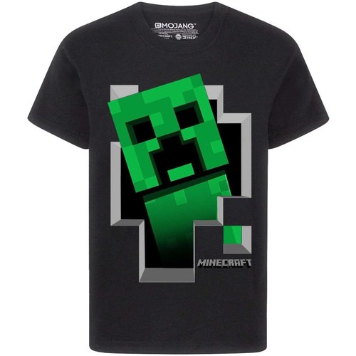 Abbigliamento Bambino T-shirts a maniche lunghe Minecraft Inside Nero