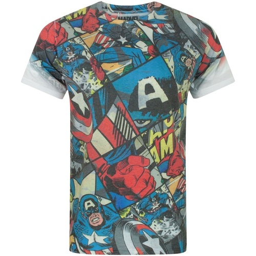 Abbigliamento Uomo T-shirts a maniche lunghe Captain America NS5489 Multicolore